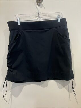 Columbia Black Athletic Adjustable Drawstring Tennis Skort with Pockets